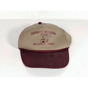 Coushatte Recreation Ranch Bellville, Tx Snapback Baseball Cap/Hat Vintage